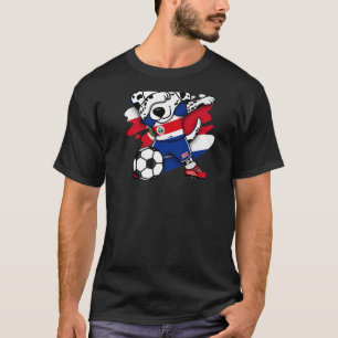 T-shirt Dabbing Dalmatien Chien Costa Rica Fans de footbal