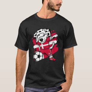 T-shirt Dabbing Dalmatien Danemark Fans de football Jersey