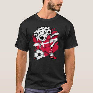 T-shirt Dabbing Dalmatien Danemark Fans de football Jersey