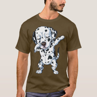 T-shirt Dabbing Dalmitian pour hommes femmes garçons fille