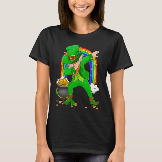 T-shirt Dabbing Dance Irish Shamrock St Patricks Day   1 (Devant)
