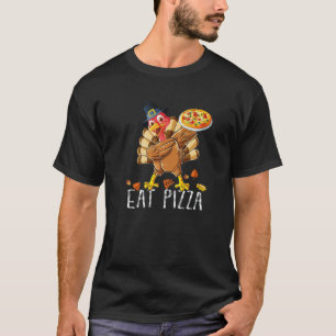 T-shirt Dabbing Dinde Manger Pizza Adulte Végétalien Enfan