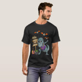 T-shirt Dabbing Dinosaur Rapper Éffrayant Halloween (Devant entier)