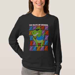 T-shirt Dabbing Dinosaures 100 Jours De L'École Drôle Ense