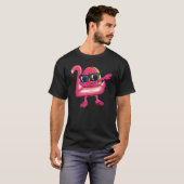 T-shirt Dabbing Donut Flamingo Float Summer Tropical (Devant entier)