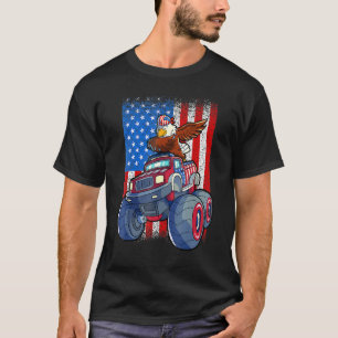 T-shirt Dabbing Eagle Monster Camion 4 juillet Garçons Ame