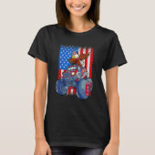 T-shirt Dabbing Eagle Monster Truck 4th Of July Boys Ameri (Devant)