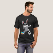 T-shirt Dabbing Easter Bunny Rabbit Dab Soccer Player Eggs (Devant entier)