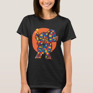 T-shirt Dabbing Elephant Puzzle Pièces Autisme Dab Boys Gi