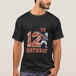 T-shirt Dabbing Football Boy 12e anniversaire 12 Douze ans