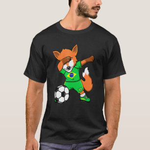 T-shirt Dabbing Fox Brésil Fans de football Jersey Brésil 