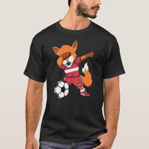 T-shirt Dabbing Fox Lettonie Fans de football Jersey Pied