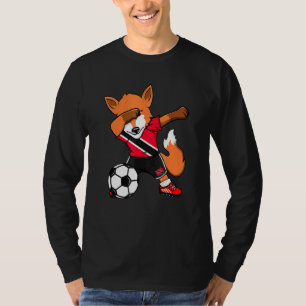 T-shirt Dabbing Fox Trinité-Et-Tobago Fans De Football Jer