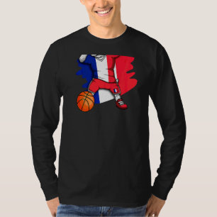 T-shirt Dabbing French Buldog France Basketball Fan Jerse