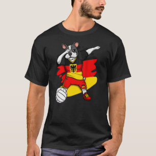 T-shirt Dabbing French Bulldog Allemagne Volleyball Fan Je