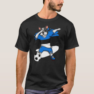 T-shirt Dabbing French Bulldog Estonie Fans de football Je