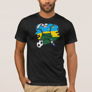 T-shirt Dabbing French Bulldog Rwanda Fans de football Jer