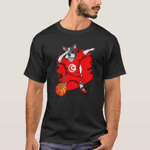 T-shirt Dabbing French Bulldog Tunisia Basketball Fan Jers