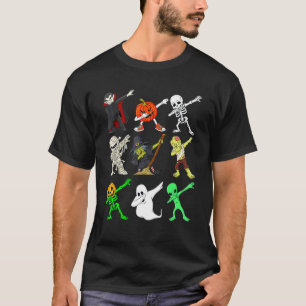T-shirt Dabbing Funny Skeleton Zombie Vampire Ghost Danse
