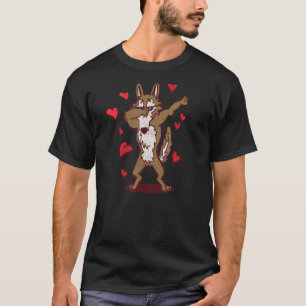 T-shirt Dabbing German Shepherd Coeur Valentines Jour Amou