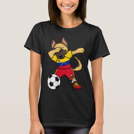T-shirt Dabbing German Shepherd Venezuela (Devant)