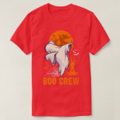 T-shirt Dabbing Ghost, Halloween, Orange Moon, Boo Crew 15 (Design devant)