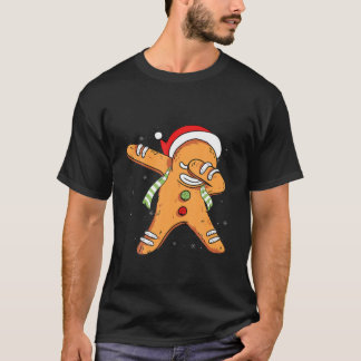 T-shirt Dabbing Gingerbread Enfants garçons Xmas Cookie Pè