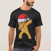 T-shirt Dabbing Gingerbread Man Funny Christmas Design (Devant)