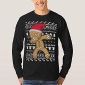 T-shirt Dabbing Gingerbread Man laide de Noël (Devant)