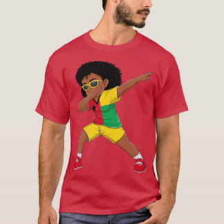 T-shirt Dabbing Girl Guinée Bissau Drapeau Enfants Dab Dan