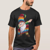 T-shirt Dabbing Gnome Cinco De Mayo Poncho Serape Mexicain (Devant)