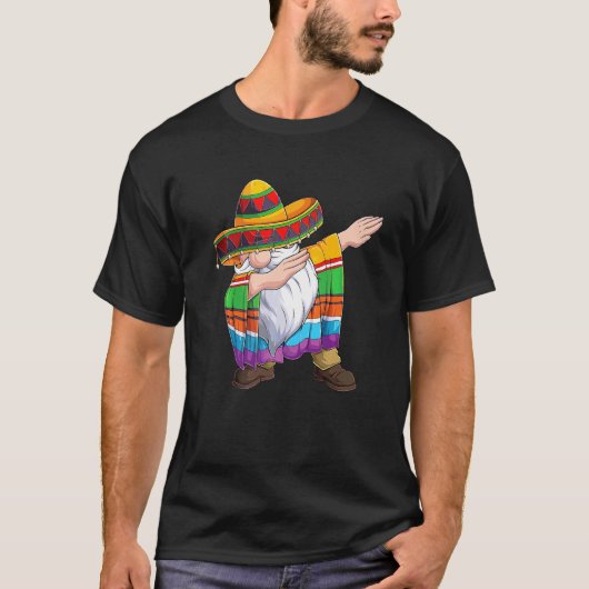 T-shirt Dabbing Gnome Cinco De Mayo Sombrero Poncho Men Bo (Devant)