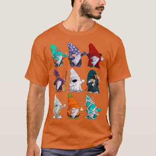 T-shirt Dabbing Gnomes Boys Skeleton Zombie Citrouille d'h