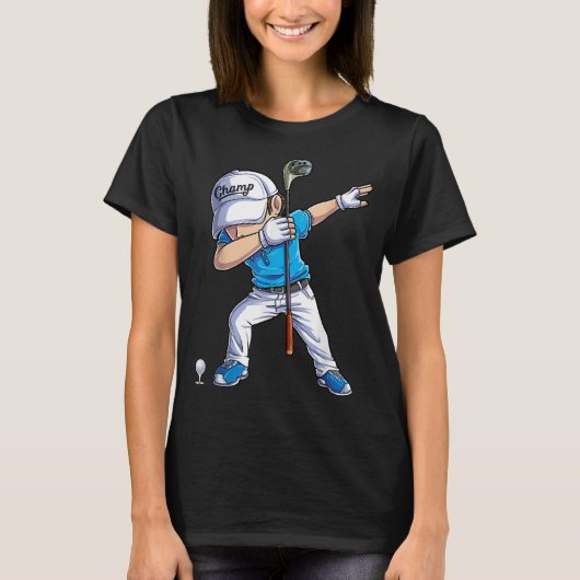 T-shirt Dabbing Golf Player Golfing Funny Kids Boys (Devant)