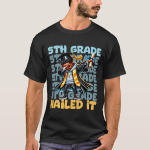 T-shirt Dabbing Graduation Boy 5e Grade Nail Il Cl De 2