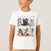 T-shirt Dabbing Halloween Citrouille Costume squelette zom (Devant)