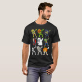 T-shirt Dabbing Halloween Skeleton Zombie Scary Pumpkin Va (Devant entier)
