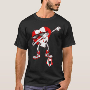 T-shirt Dabbing Heart Canadian Roots Canada Société canadi