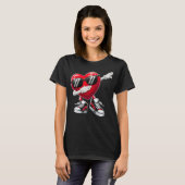 T-shirt Dabbing Heart Cool Love Valentine (Devant entier)