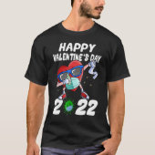 T-shirt Dabbing Heart In A Mask 2022 Valentines Day Dab Bo (Devant)