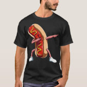 T-shirt Dabbing Hot Dog Dab Hot Amoureux de les chiens Nat (Devant)