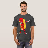 T-shirt Dabbing Hot Dog Doing Hip hop Dab Dance drôle (Devant entier)