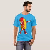 T-shirt Dabbing Hot Dog Doing Hip hop Dab Dance drôle (Devant entier)