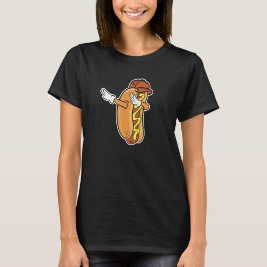 T-shirt Dabbing Hotdog (Devant)
