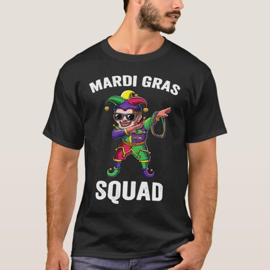 T-shirt Dabbing Jester Dab Cute Mardi Gras Squad Matching (Devant)