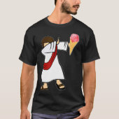 T-shirt Dabbing Jesus Ice Cream Love Summer Beach Treat  (Devant)