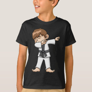 T-shirt Dabbing Karate Boy Funny Martial Arts Caricature D