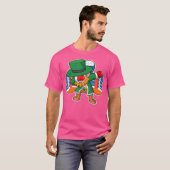 T-shirt Dabbing Leprechaun Boxe Jour de la Saint Patrick i (Devant entier)