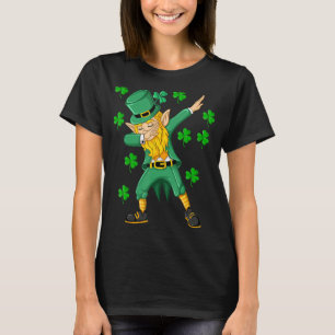 T-shirt Dabbing Leprechaun Green Lucky Shamrock St Patrick