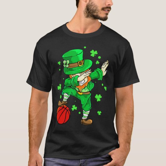 T-shirt Dabbing Leprechaun Jour de la Saint Patrick garçon (Devant)